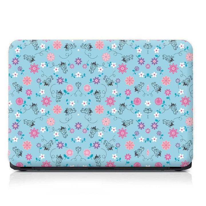 Full Panel Laptop Skin - Black Honey Floral