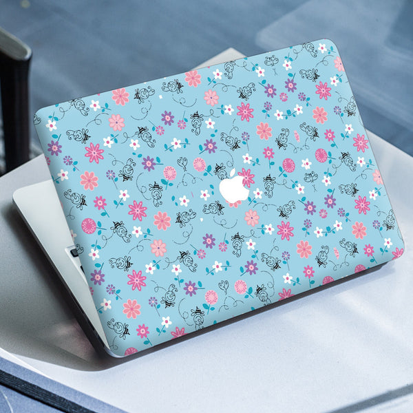 Laptop Skin for Apple MacBook - Black Honey Multy Floral - SkinsLegend