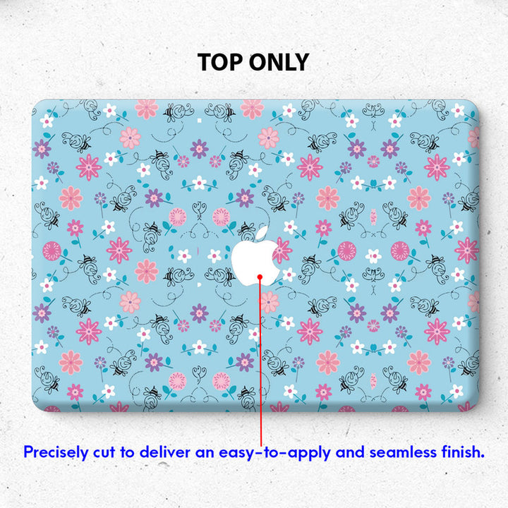 Laptop Skin for Apple MacBook - Black Honey Multy Floral - SkinsLegend