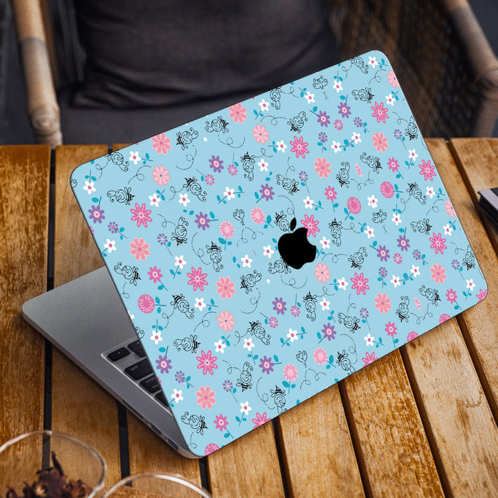 Laptop Skin for Apple MacBook - Black Honey Multy Floral - SkinsLegend