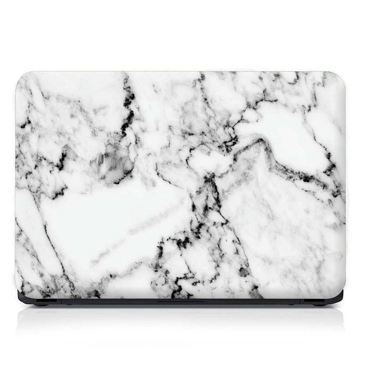 Full Panel Laptop Skin - Black Liner Marble Design