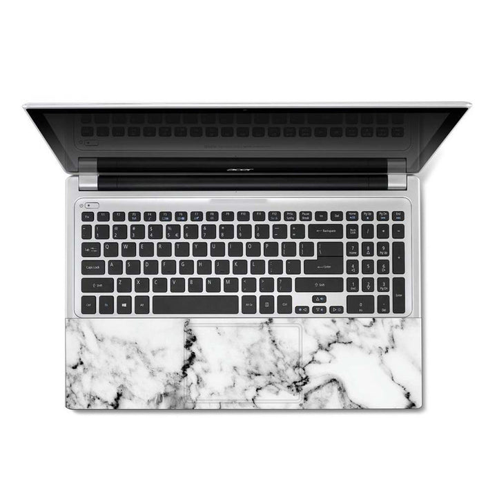 Full Panel Laptop Skin - Black Liner Marble Design