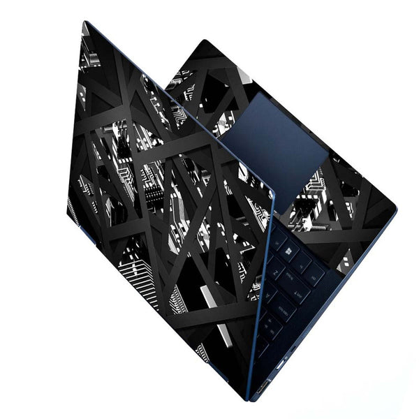 Full Panel Laptop Skin - Black Motherboard