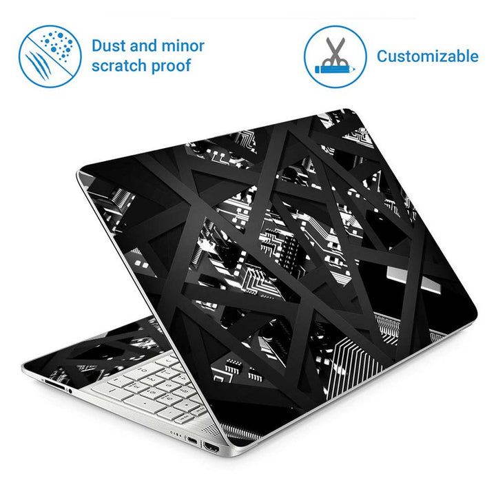 Full Panel Laptop Skin - Black Motherboard