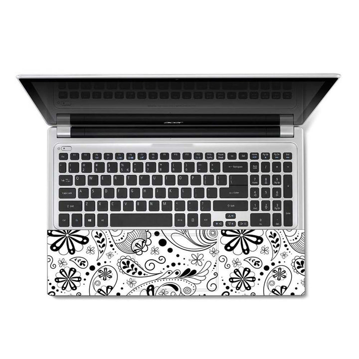 Full Panel Laptop Skin - Black Paisley