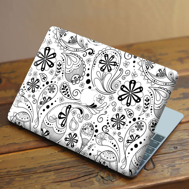 Laptop Skin for Apple MacBook - Black Paisley - SkinsLegend