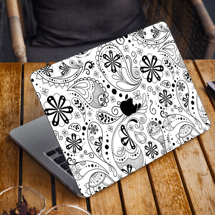 Laptop Skin for Apple MacBook - Black Paisley - SkinsLegend