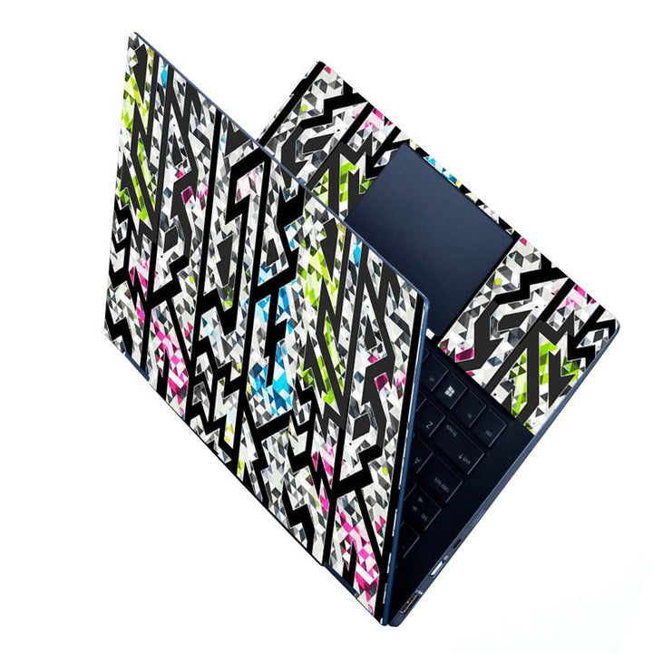 Full Panel Laptop Skin - Black Puzzle