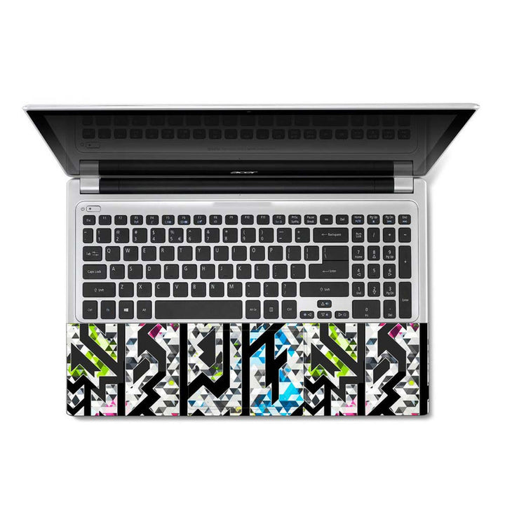 Full Panel Laptop Skin - Black Puzzle