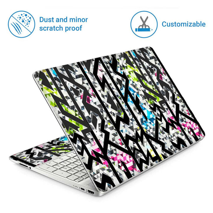 Full Panel Laptop Skin - Black Puzzle