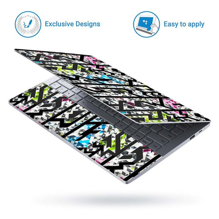 Full Panel Laptop Skin - Black Puzzle