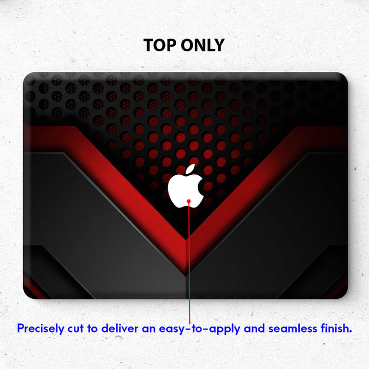 Laptop Skin for Apple MacBook - Black Red Net Hole - SkinsLegend