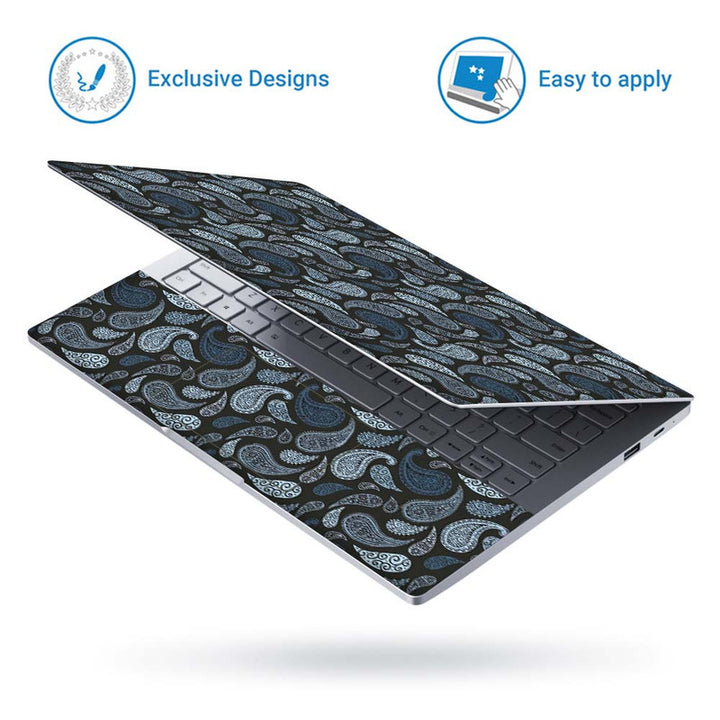 Full Panel Laptop Skin - Black Shade Leaves