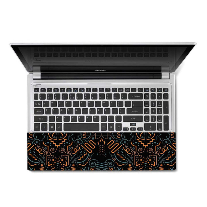 Full Panel Laptop Skin - Black Spiral