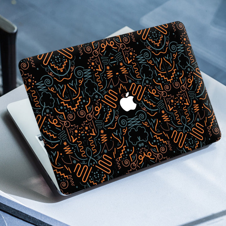 Laptop Skin for Apple MacBook - Black Spiral - SkinsLegend