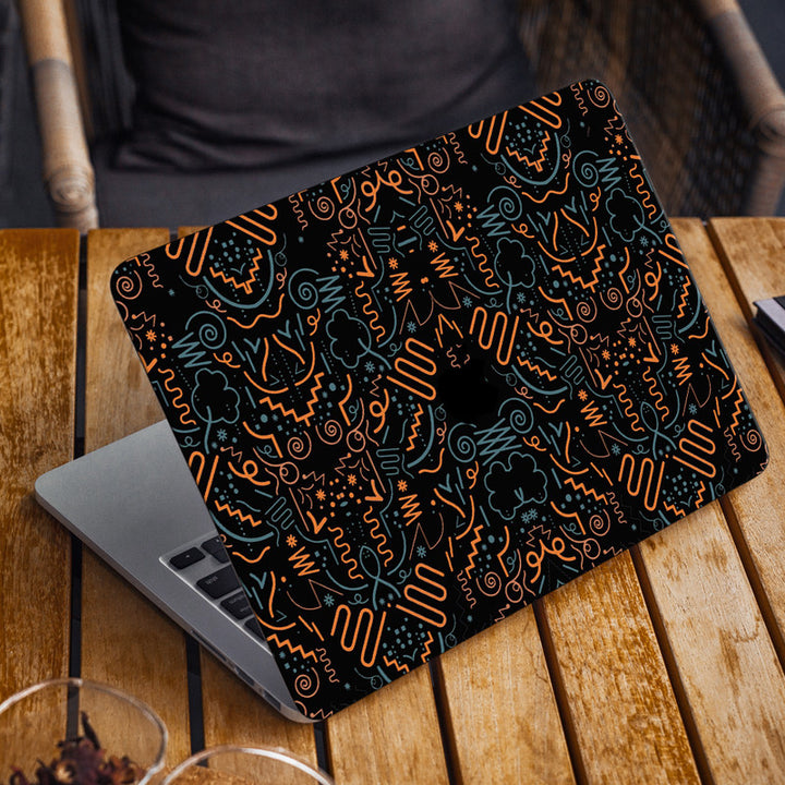 Laptop Skin for Apple MacBook - Black Spiral - SkinsLegend