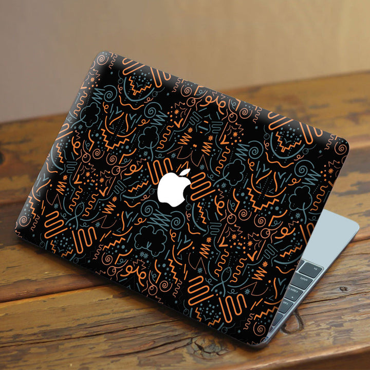 Laptop Skin for Apple MacBook - Black Spiral - SkinsLegend