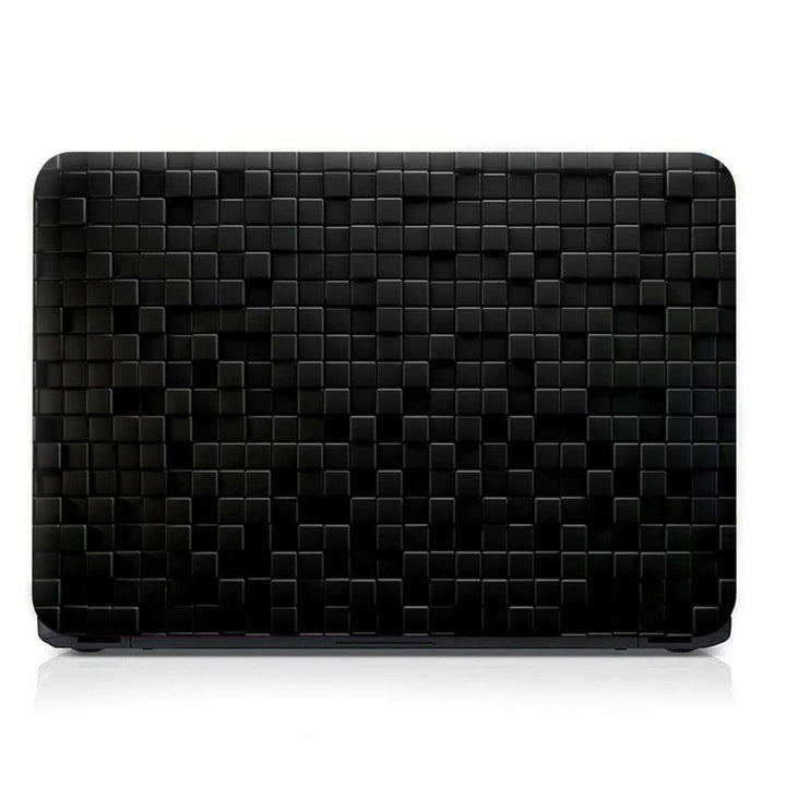 Full Panel Laptop Skin - Black Square Tiles