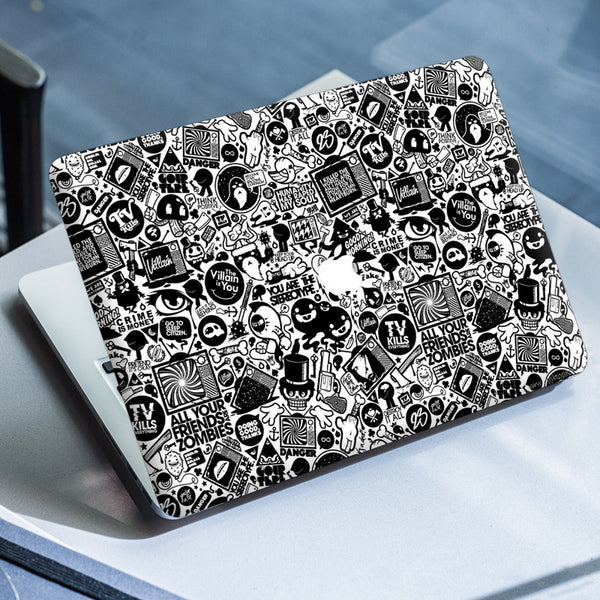 Laptop Skin for Apple MacBook - Black Stickers - SkinsLegend