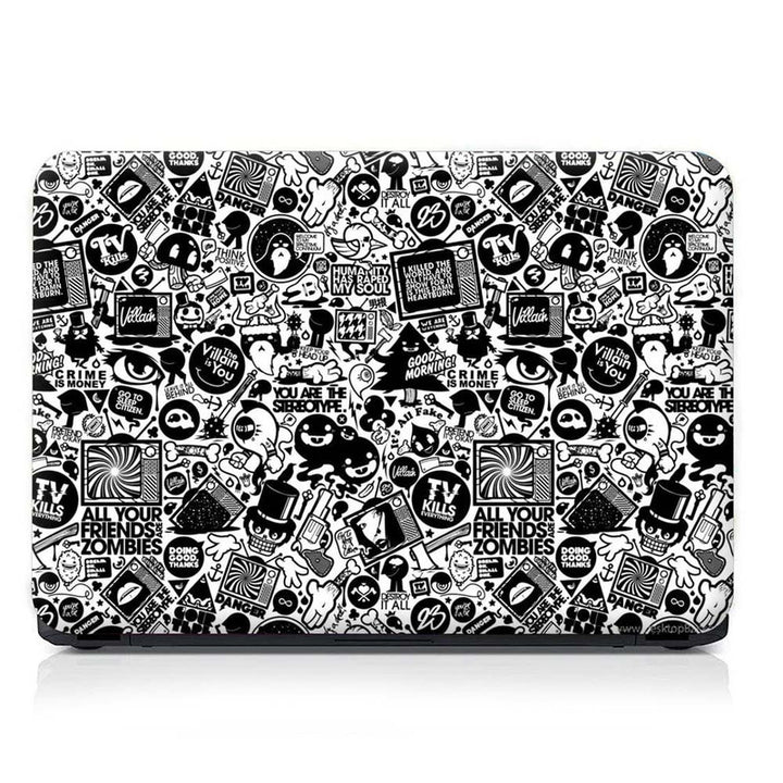 Full Panel Laptop Skin - Black Stickers