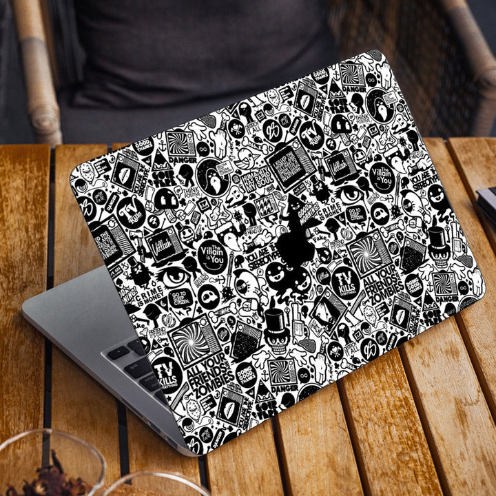 Laptop Skin for Apple MacBook - Black Stickers - SkinsLegend