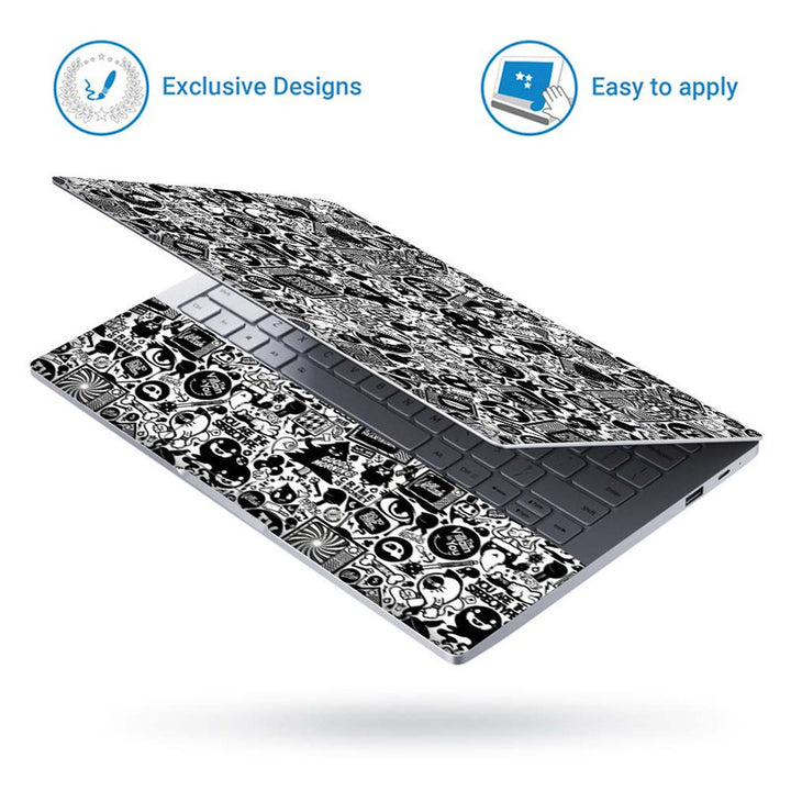 Full Panel Laptop Skin - Black Stickers