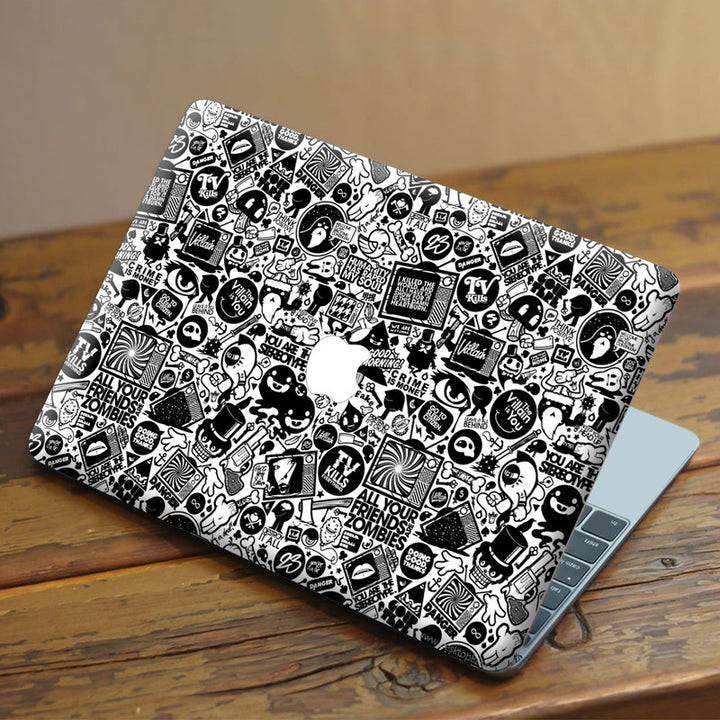 Laptop Skin for Apple MacBook - Black Stickers - SkinsLegend