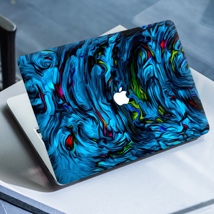 Laptop Skin for Apple MacBook - Blue Abstract Art - SkinsLegend