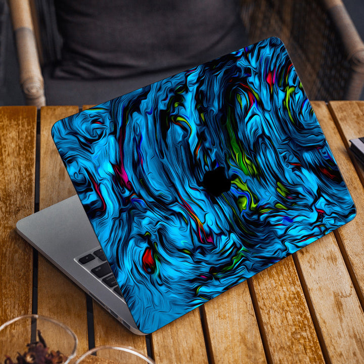 Laptop Skin for Apple MacBook - Blue Abstract Art - SkinsLegend