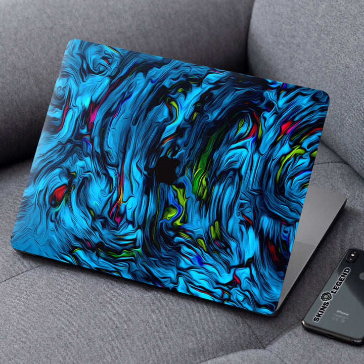 Laptop Skin for Apple MacBook - Blue Abstract Art - SkinsLegend