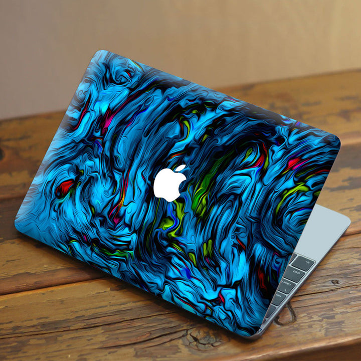 Laptop Skin for Apple MacBook - Blue Abstract Art - SkinsLegend