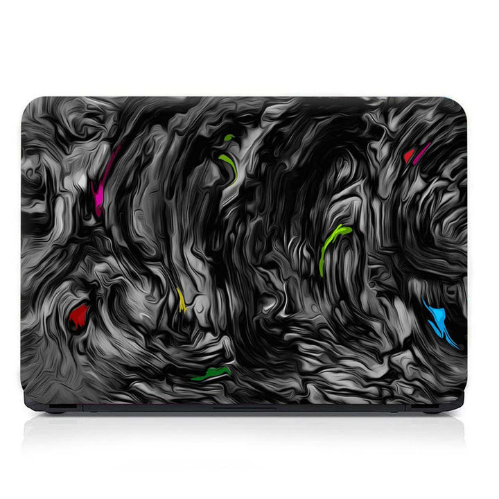 Full Panel Laptop Skin - Blue Abstract Black