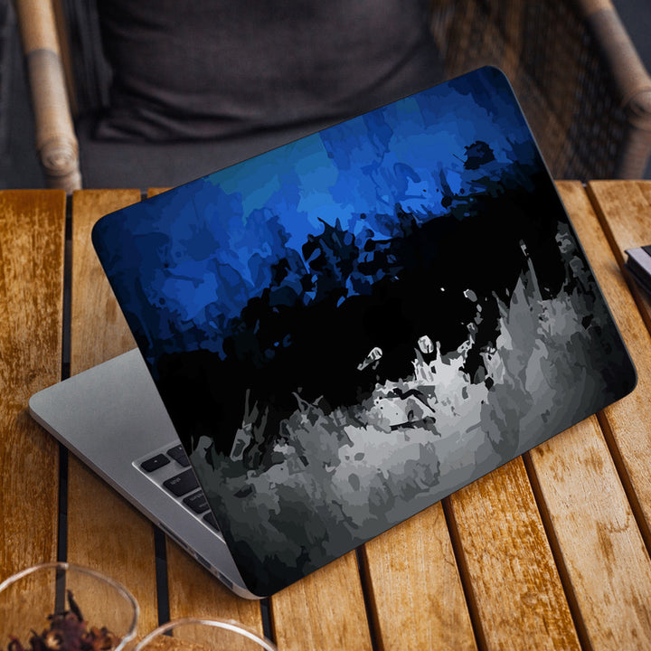 Laptop Skin for Apple MacBook - Blue Black Grey Art - SkinsLegend