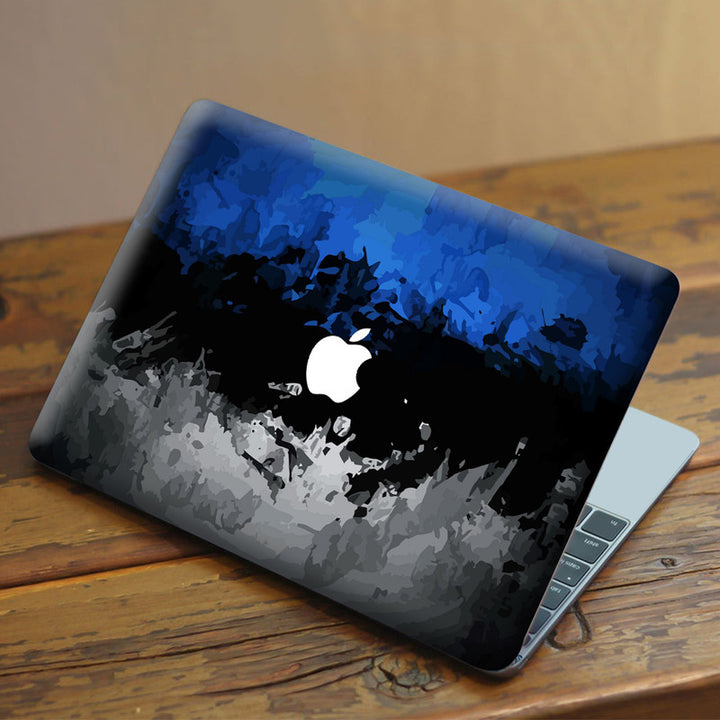 Laptop Skin for Apple MacBook - Blue Black Grey Art - SkinsLegend