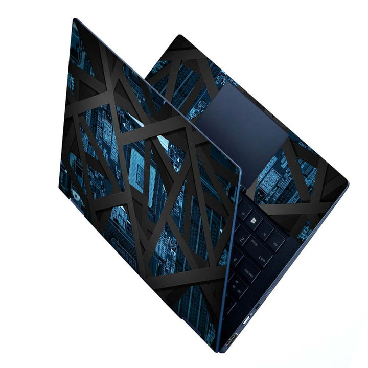 Full Panel Laptop Skin - Blue Circuit