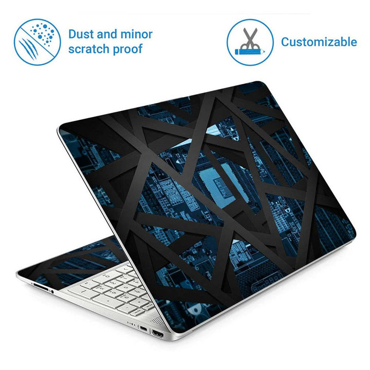 Full Panel Laptop Skin - Blue Circuit