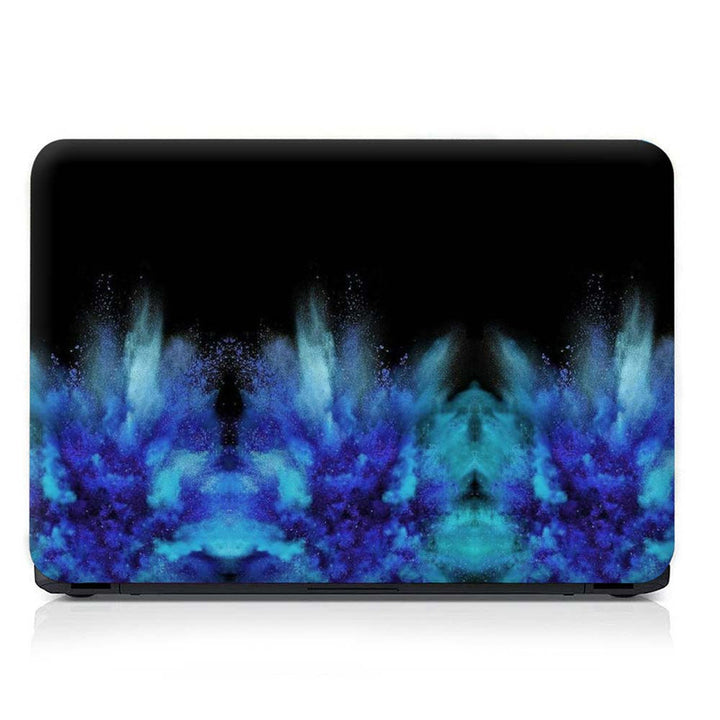 Full Panel Laptop Skin - Blue Dust on Black