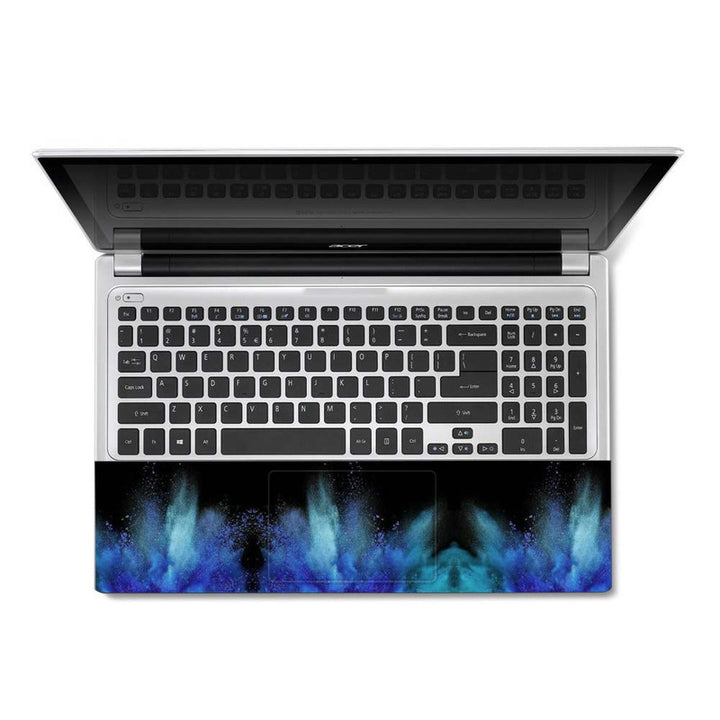 Full Panel Laptop Skin - Blue Dust on Black