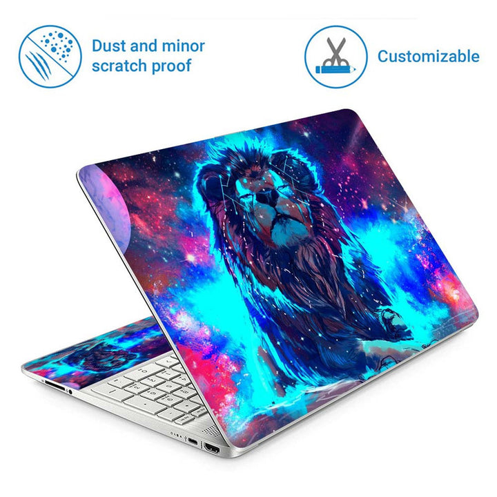 Full Panel Laptop Skin - Blue Lion Art