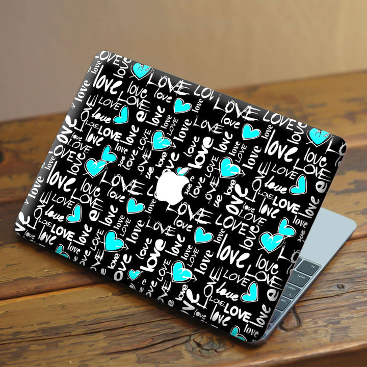 Laptop Skin for Apple MacBook - Blue Love Symbol - SkinsLegend