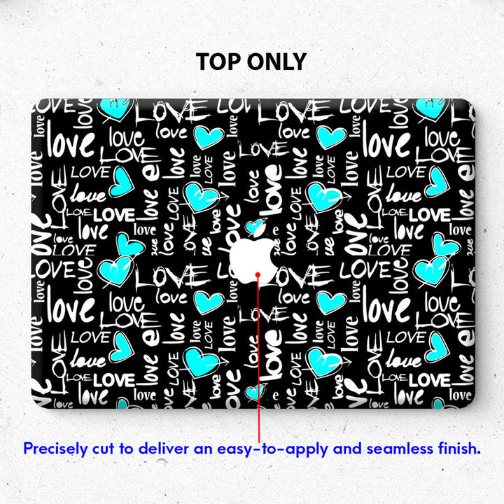 Laptop Skin for Apple MacBook - Blue Love Symbol - SkinsLegend