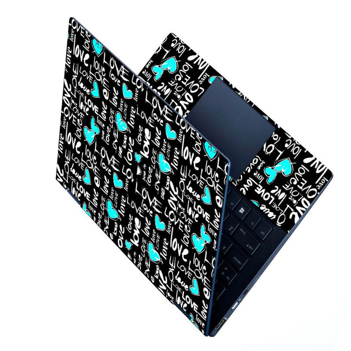 Full Panel Laptop Skin - Blue Love