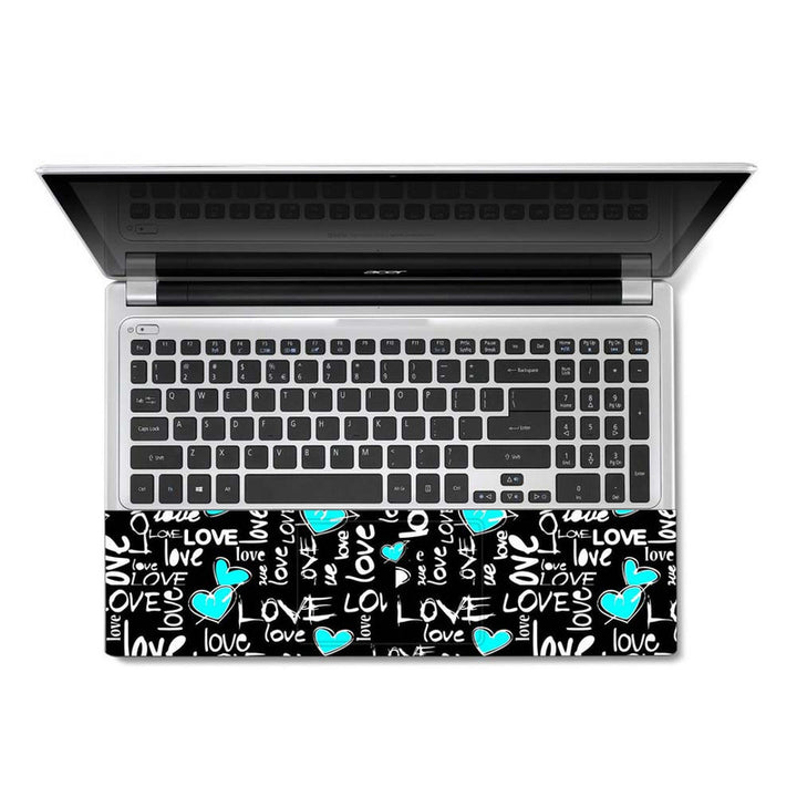 Full Panel Laptop Skin - Blue Love