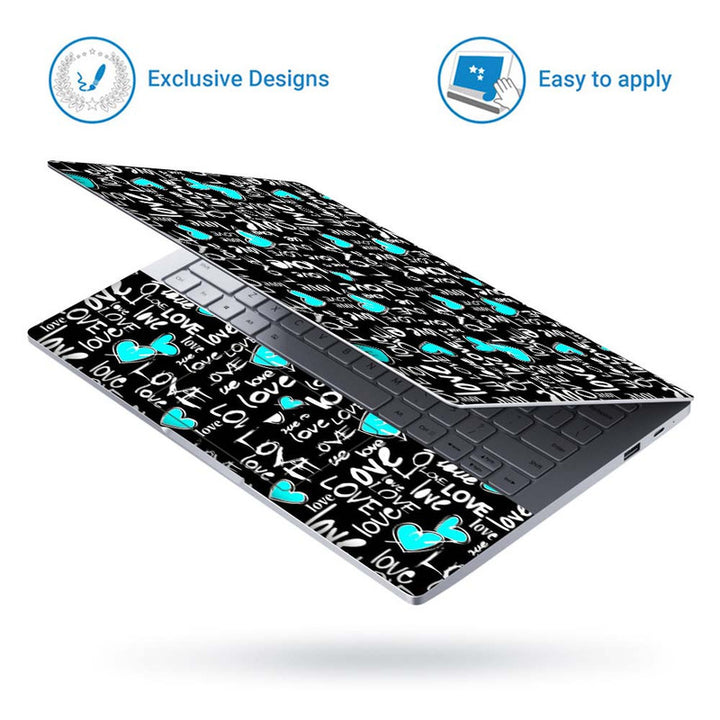 Full Panel Laptop Skin - Blue Love