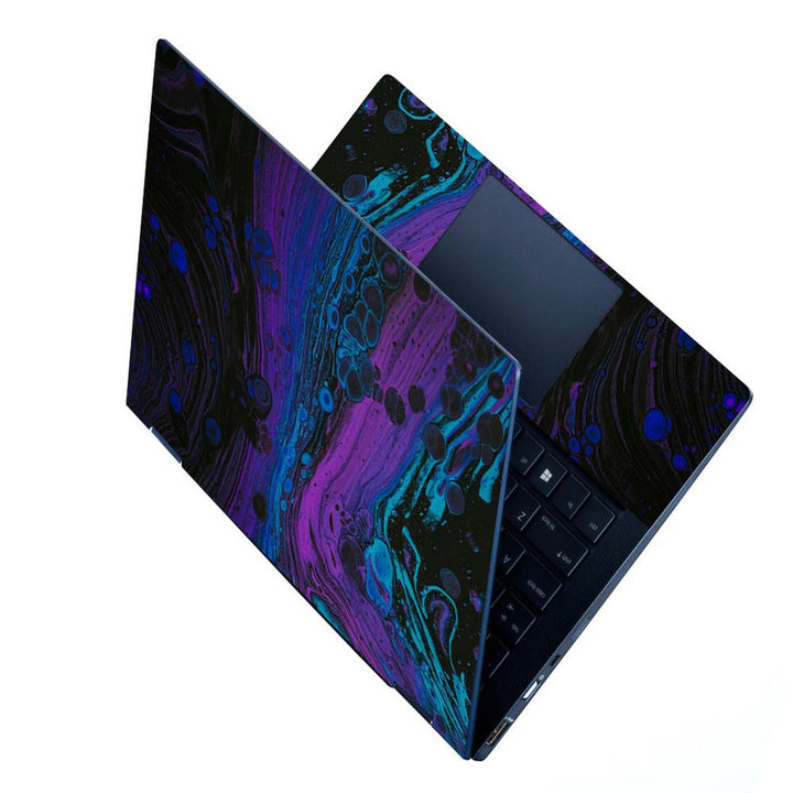 Full Panel Laptop Skin - Blue Purple Particles