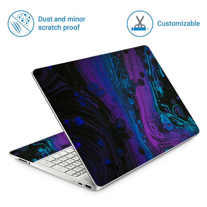 Full Panel Laptop Skin - Blue Purple Particles