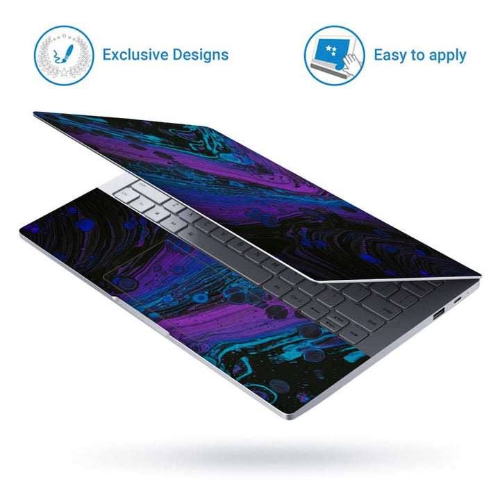 Full Panel Laptop Skin - Blue Purple Particles