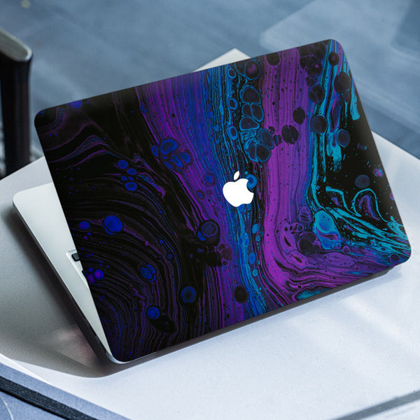 Laptop Skin for Apple MacBook - Blue Purple Particles - SkinsLegend