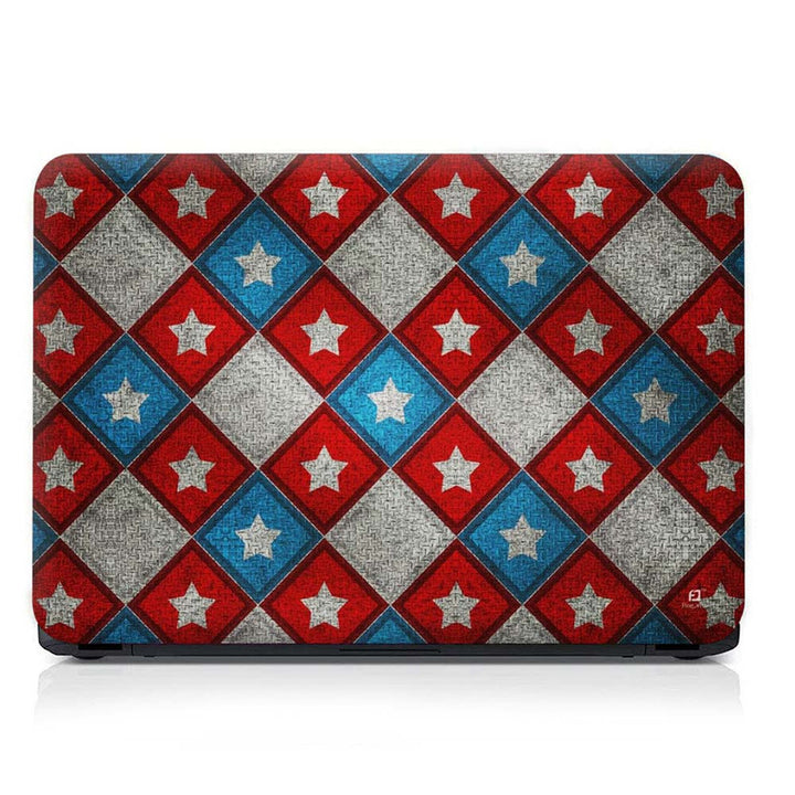 Full Panel Laptop Skin - Blue Red Star