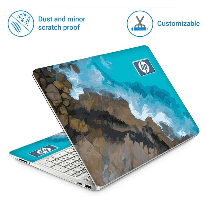 Full Panel Laptop Skin - Blue Sea Hp Logo